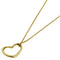 Open Heart Pendant Necklace 18K Yellow Gold 11.5mm