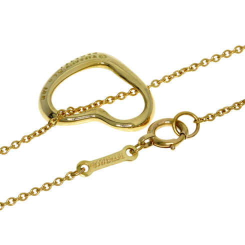Open Heart Pendant Necklace 18K Yellow Gold 11.5mm