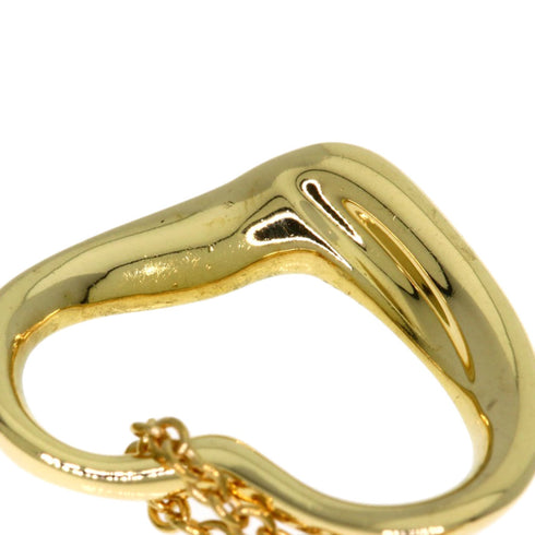 Open Heart Pendant Necklace 18K Yellow Gold 11.5mm