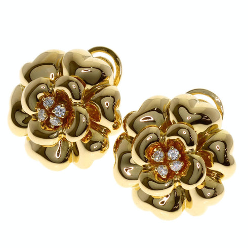 Earrings Camellia 18K Yellow Gold