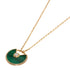 Amulette de Pendant Necklace 18K Rose Gold with Diamond and Malachite