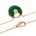Amulette de Pendant Necklace 18K Rose Gold with Diamond and Malachite