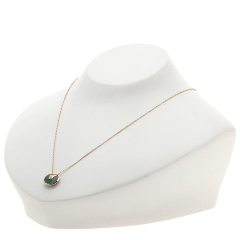 Amulette de Pendant Necklace 18K Rose Gold with Diamond and Malachite