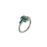 Ring 18K White Gold with Diamond and Turquoise