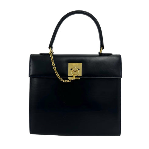 Vintage Logo Top Handle Bag Leather Small