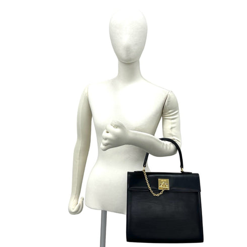 Vintage Logo Top Handle Bag Leather Small