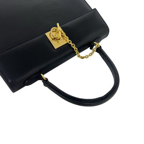 Vintage Logo Top Handle Bag Leather Small