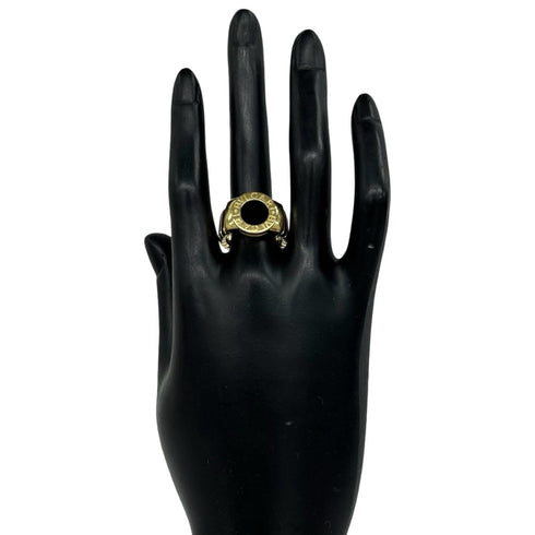 Ring 18K Yellow Gold With Onyx