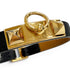 Micro Rival Bracelet Swift Leather and Gold Hardware
