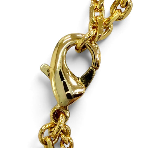 Petit CD Double Bracelet Gold with Rhinestone