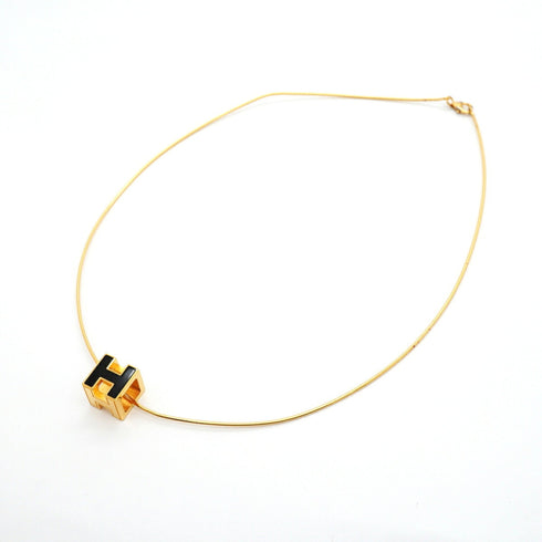 Cage d'H Pendant Necklace Gold Black