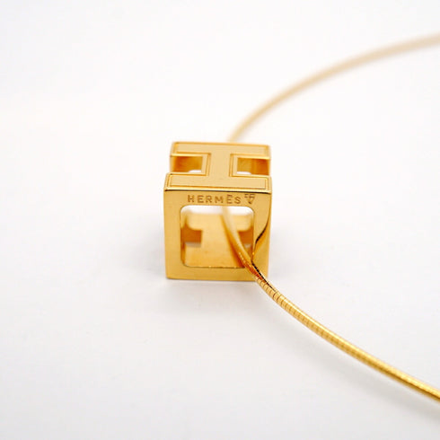 Cage d'H Pendant Necklace Gold Black