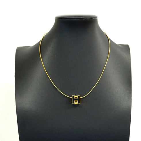 Cage d'H Pendant Necklace Gold Black