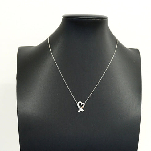 Pendant Necklace 18K White Gold with Diamond