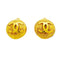 CC Logo Circle Clip-On Earrings Metal Gold-Tone Metal