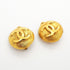 CC Logo Circle Clip-On Earrings Metal Gold-Tone Metal