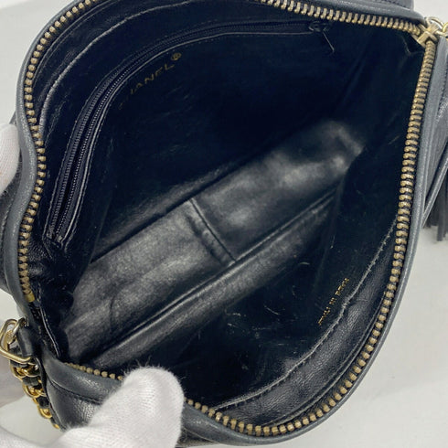 Vintage Camera Tassel Bag Quilted Leather Medium