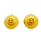 CC Logo Circle Clip-On Earrings Metal Gold-Tone Metal