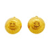 CC Logo Circle Clip-On Earrings Metal Gold-Tone Metal