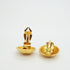 CC Logo Circle Clip-On Earrings Metal Gold-Tone Metal