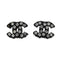 CC Logo Earrings Silver-Tone Metal