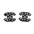 CC Logo Earrings Silver-Tone Metal