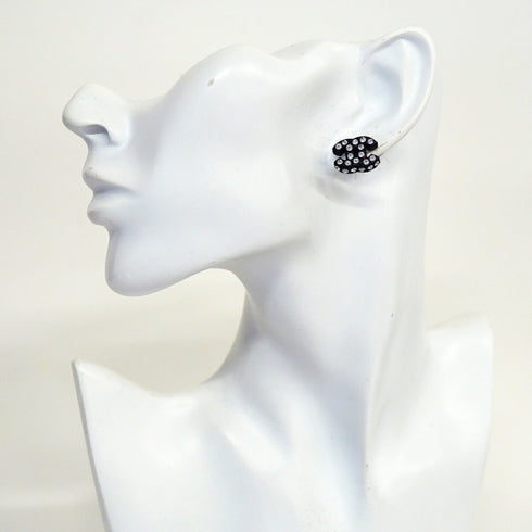 CC Logo Earrings Silver-Tone Metal