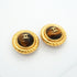CC Logo Clip-On Earrings Metal Gold-Tone Metal