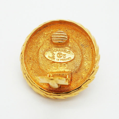 CC Logo Clip-On Earrings Metal Gold-Tone Metal