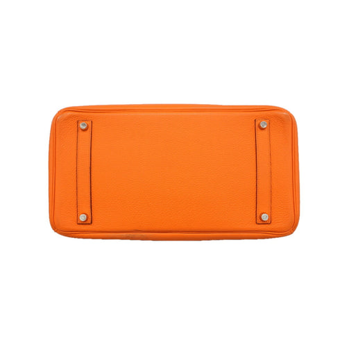 Birkin Handbag Orange Togo with Palladium Hardware 35