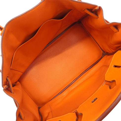 Birkin Handbag Orange Togo with Palladium Hardware 35