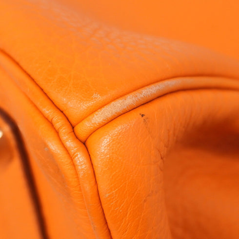 Birkin Handbag Orange Togo with Palladium Hardware 35