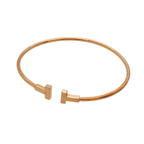 T Wire Bracelet 18K Rose Gold