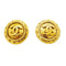CC Logo Circle Clip-On Earrings Metal Gold-Tone Metal