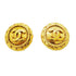 CC Logo Circle Clip-On Earrings Metal Gold-Tone Metal