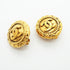 CC Logo Circle Clip-On Earrings Metal Gold-Tone Metal