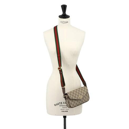 Ophidia Envelope Flap Shoulder Bag GG Coated Canvas Mini