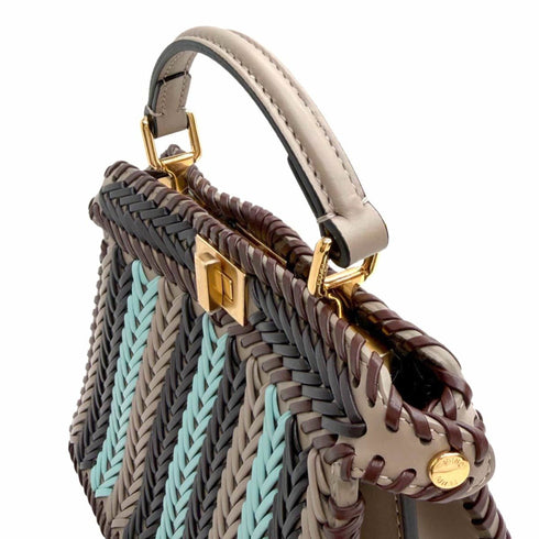Peekaboo ISeeU Bag Woven Leather Small