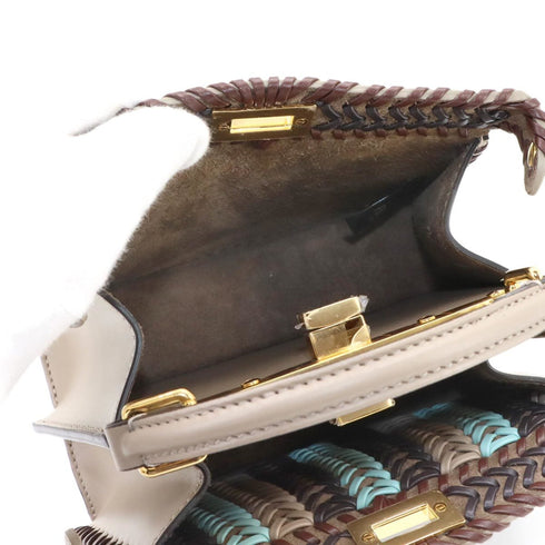 Peekaboo ISeeU Bag Woven Leather Small