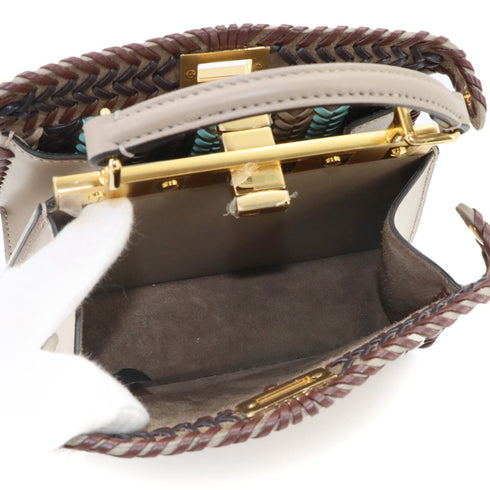 Peekaboo ISeeU Bag Woven Leather Small