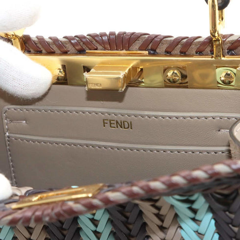 Peekaboo ISeeU Bag Woven Leather Small