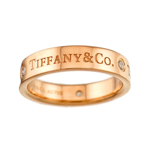 Band Ring 18K Rose Gold With Diamond