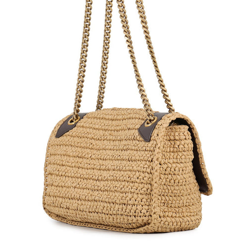 Niki Chain Flap Bag Raffia Medium