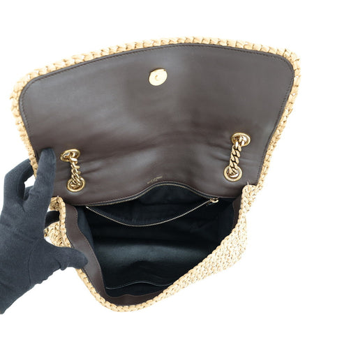 Niki Chain Flap Bag Raffia Medium