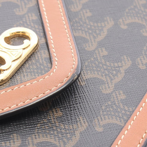 Triomphe Envelope Wallet on Chain Triomphe Coated Canvas