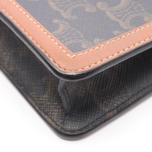 Triomphe Envelope Wallet on Chain Triomphe Coated Canvas