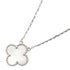 Vintage Alhambra Pendant Necklace Sterling Silver and 18K White Gold