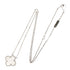 Vintage Alhambra Pendant Necklace Sterling Silver and 18K White Gold