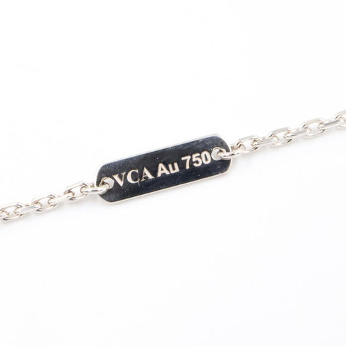 Vintage Alhambra Pendant Necklace Sterling Silver and 18K White Gold