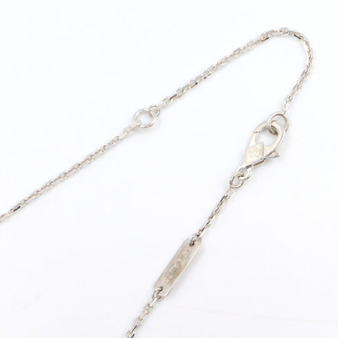Vintage Alhambra Pendant Necklace Sterling Silver and 18K White Gold